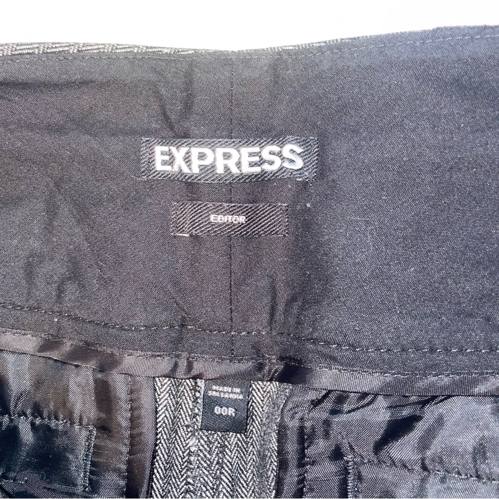Express Editor Pant 00r Gray Pin Stripe - image 4